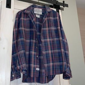 Frank & Eileen Eileen Cotton Shirt Blue Red Green Plaid Size S new never worn